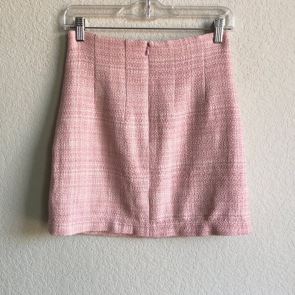 Aritzia Babaton Kinsley Skirt Pink Mini Tweed 4 95888 - Picture 5 of 12